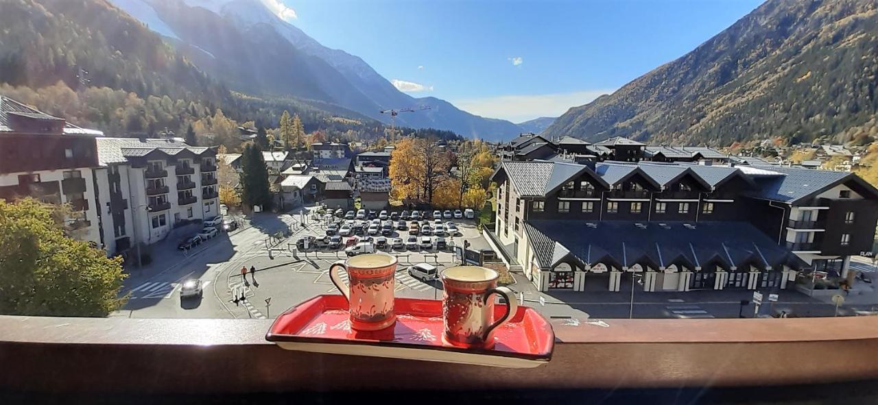 Vue Montblanc Magique En Centre-Ville Avec Parking Chamonix Exterior foto