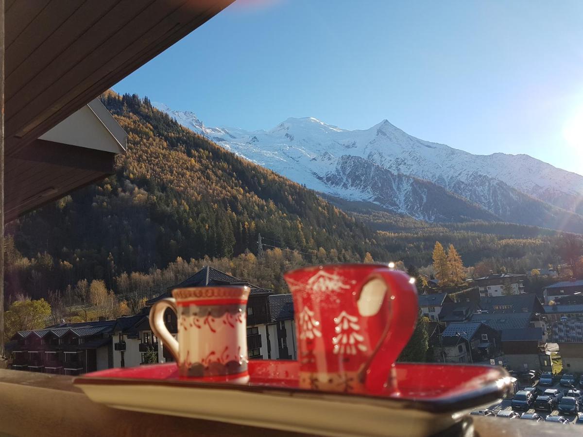 Vue Montblanc Magique En Centre-Ville Avec Parking Chamonix Exterior foto